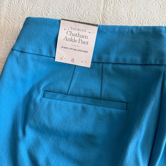 Talbots Chatham Wms Blue Ankle Stretch Pant size 6 - Picture 7 of 9